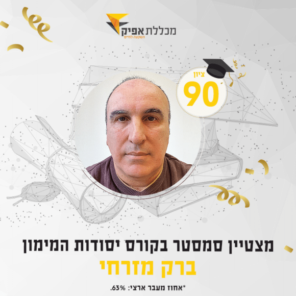 ברק מזרחי, סטודנט מצטיין חורף 2021 - בוגרים מצטיינים