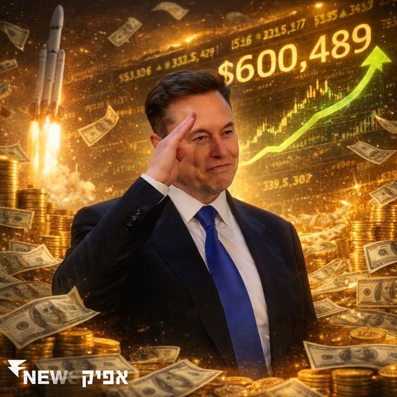 אילון מאסק קובע שיא עולמי: שווי אישי של יותר מ-600 מיליארד דולר