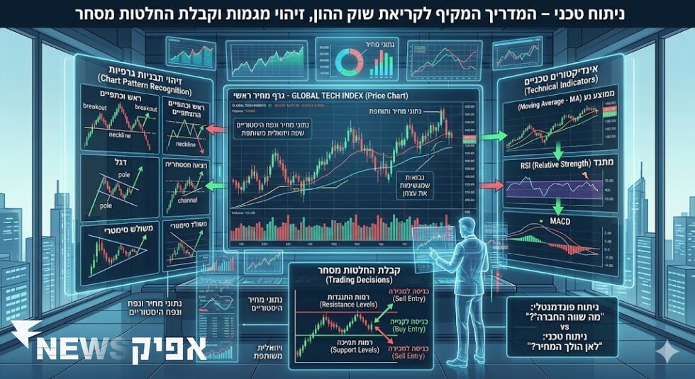 ניתוח טכני – המדריך המקיף לקריאת שוק ההון, זיהוי מגמות וקבלת החלטות מסחר