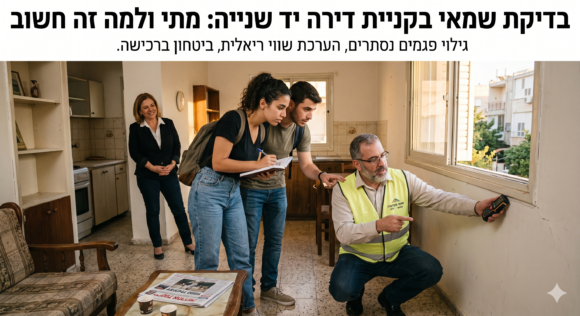 בדיקת שמאי בקניית דירה יד שנייה: מתי ולמה זה חשוב   שמאות מקרקעין