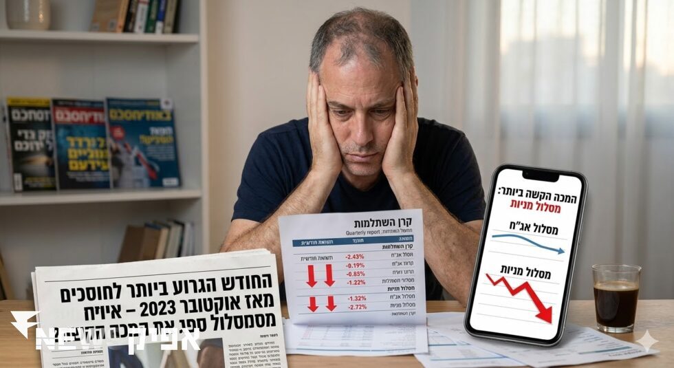 החודש הגרוע ביותר לחוסכים מאז אוקטובר 2023 – איזה מסלול ספג את המכה הקשה?