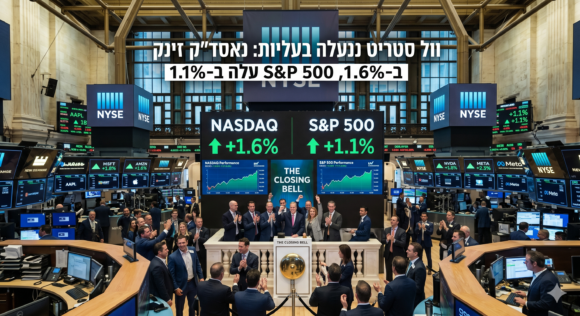 וול סטריט ננעלה בעליות: נאסד"ק זינק ב 1.6%, S&P 500 עלה ב 1