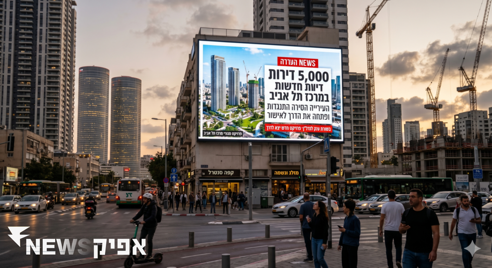 5,000 דירות חדשות במרכז תל אביב: העירייה הסירה התנגדות ופתחה את הדרך לאישור   כללי