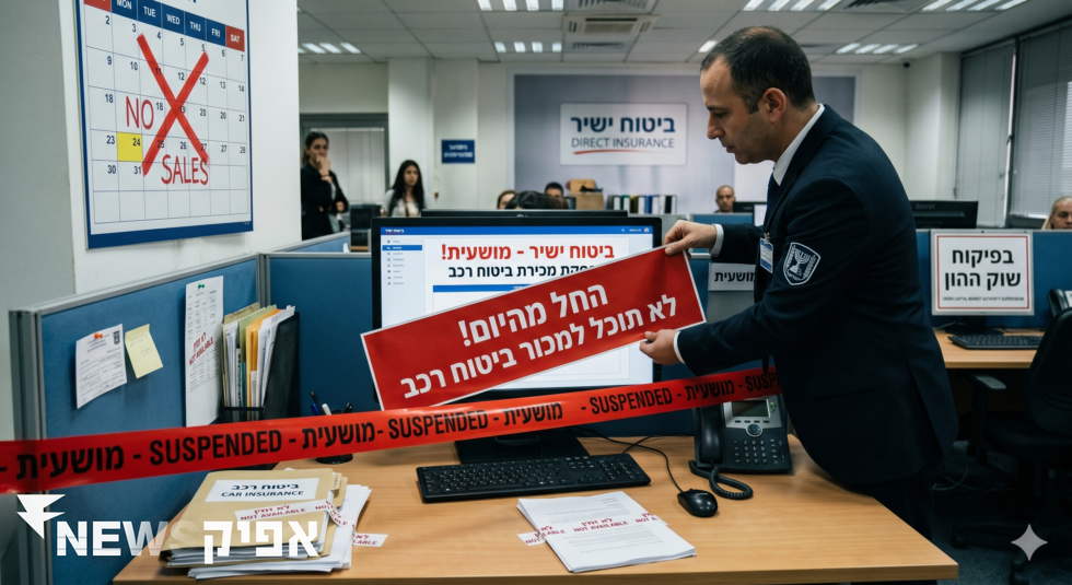 ביטוח ישיר מושעית: לא תוכל למכור ביטוח רכב החל מהיום