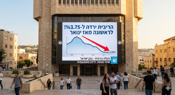בנק ישראל הוריד את הריבית ל 3