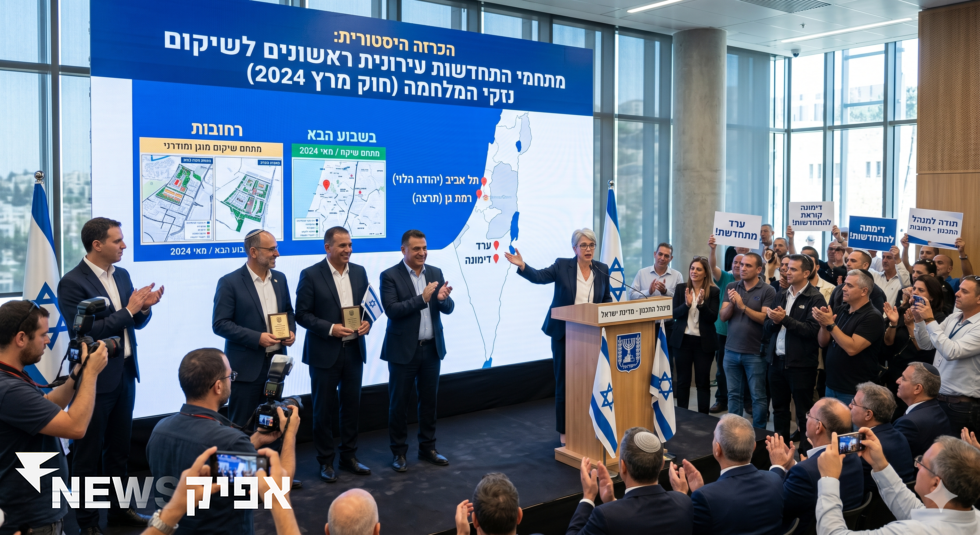 ערד, דימונה ורחובות: אושרו מתחמי ההתחדשות הראשונים לפי חוק שיקום נזקי המלחמה   נדל”ן בישראל