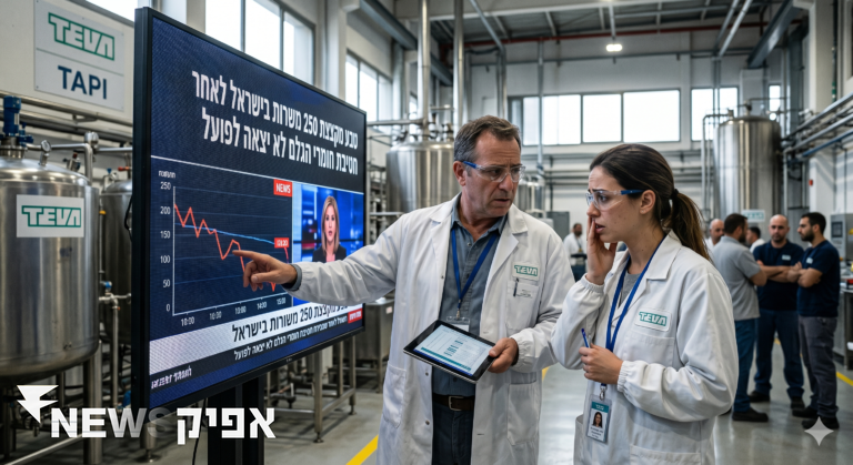 טבע מקצצת 250 משרות בישראל לאחר שמכירת חטיבת חומרי הגלם לא יצאה לפועל