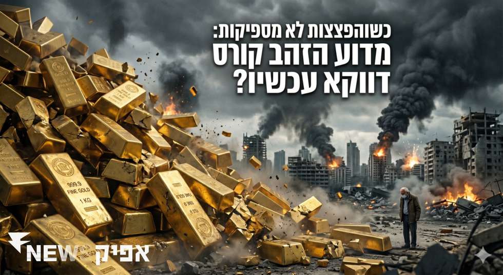 כשהפצצות לא מספיקות: מדוע הזהב קורס דווקא עכשיו?