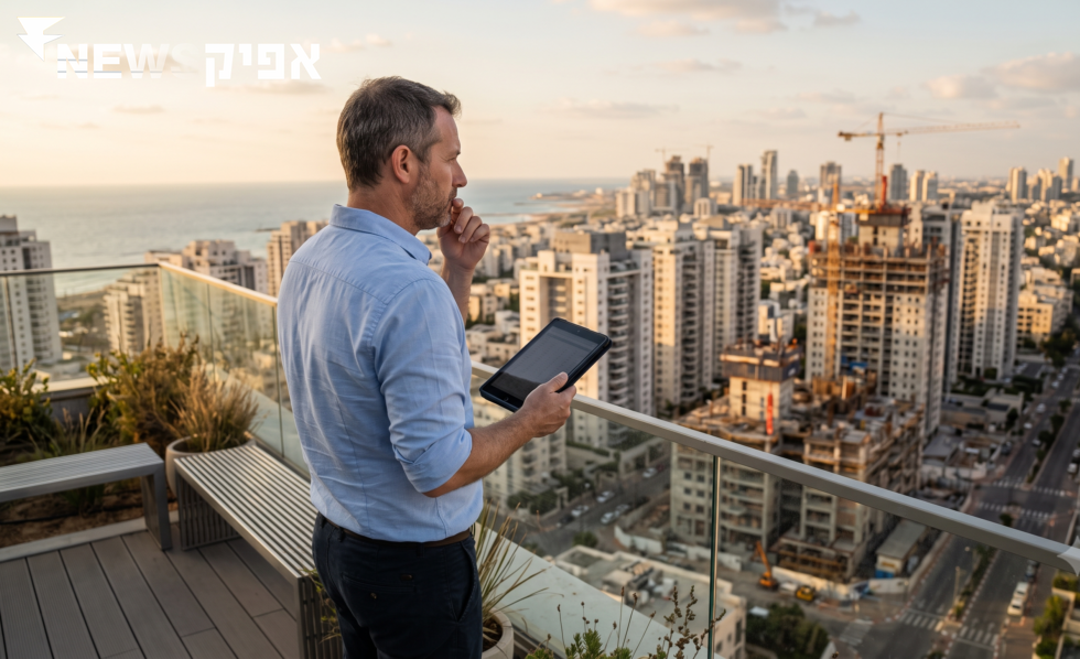 שמאי מקרקעין בוחן קו רקיע עירוני בישראל עם מגדלי מגורים בבנייה