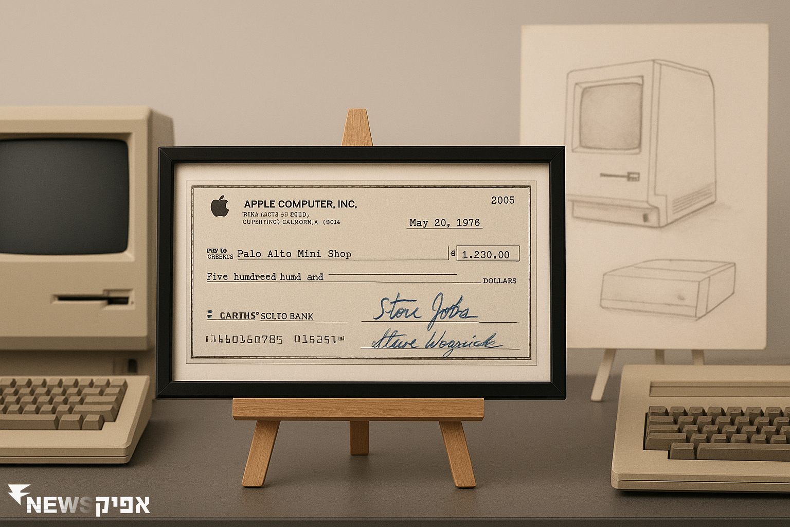 הצ׳ק הראשון של אפל: סיפור של חדשנות והיסטוריה