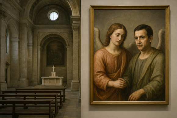 המלאך הדומה לראש הממשלה: שחזור ציור בקפלה ברומא מעורר עניין   כללי